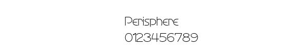 Fuente Perisphere.ttf