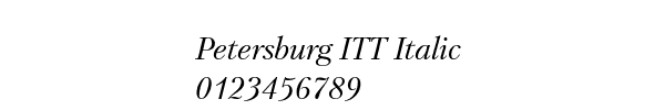 Fuente Petersburg ITT Italic.ttf
