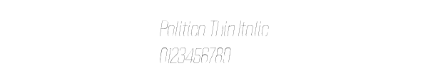 Fuente Politica Thin Italic.ttf