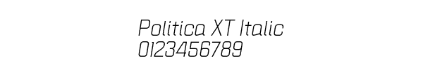 Fuente Politica XT Italic.otf