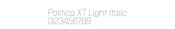 Fuente Politica XT Light Italic.otf