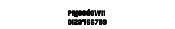 Fuente Pricedown.ttf