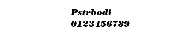 Fuente Pstrbodi.ttf