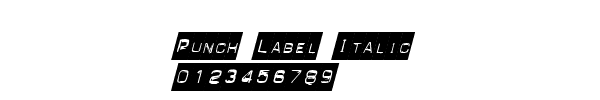 Fuente Punch Label Italic.ttf