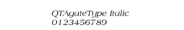 Fuente QTAgateType Italic.ttf