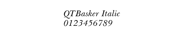 Fuente QTBasker Italic.ttf