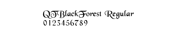 Fuente QTBlackForest Regular.ttf