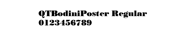 Fuente QTBodiniPoster Regular.ttf