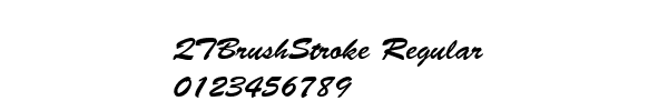 Fuente QTBrushStroke Regular.ttf