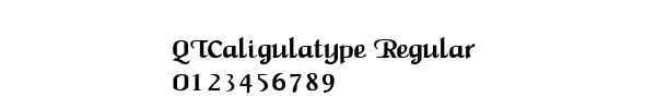 Fuente QTCaligulatype Regular.ttf