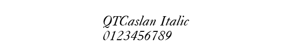 Fuente QTCaslan Italic.ttf