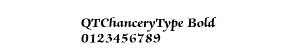 Fuente QTChanceryType Bold.ttf