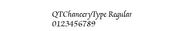 Fuente QTChanceryType Regular.ttf