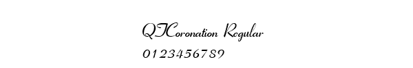 Fuente QTCoronation Regular.ttf