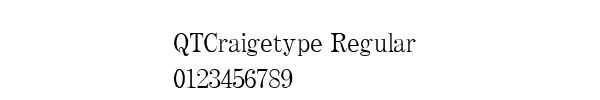 Fuente QTCraigetype Regular.ttf