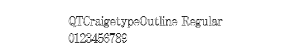 Fuente QTCraigetypeOutline Regular.ttf