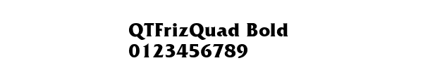 Fuente QTFrizQuad Bold.ttf
