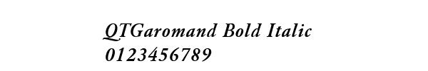 Fuente QTGaromand Bold Italic.ttf