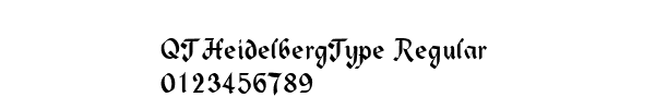 Fuente QTHeidelbergType Regular.ttf