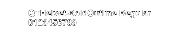 Fuente QTHelvet-BoldOutline Regular.ttf