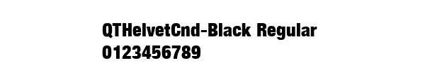 Fuente QTHelvetCnd-Black Regular.ttf
