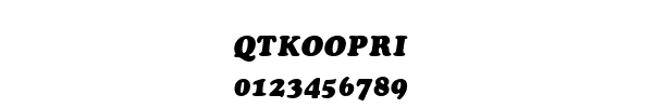 Fuente QTKOOPRI.TTF