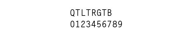 Fuente QTLTRGTB.TTF