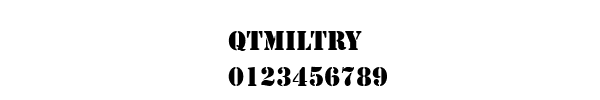 Fuente QTMILTRY.TTF