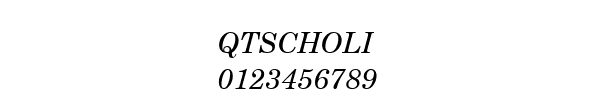 Fuente QTSCHOLI.TTF