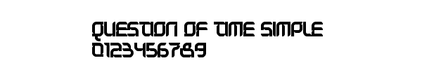 Fuente Question of Time simple.ttf