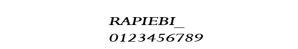 Fuente RAPIEBI_.TTF