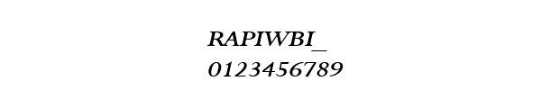 Fuente RAPIWBI_.TTF