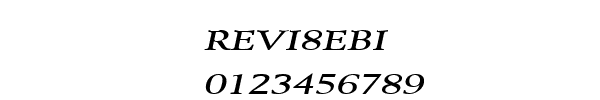 Fuente REVI8EBI.TTF