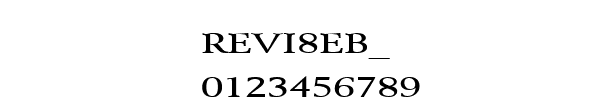 Fuente REVI8EB_.TTF
