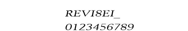 Fuente REVI8EI_.TTF