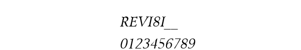 Fuente REVI8I__.TTF