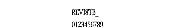 Fuente REVI8TB_.TTF