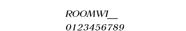 Fuente ROOMWI__.TTF