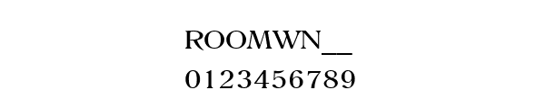 Fuente ROOMWN__.TTF