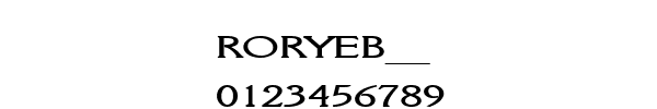 Fuente RORYEB__.TTF