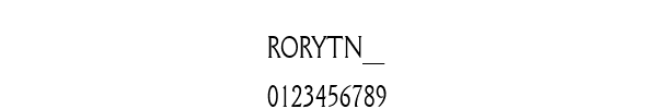 Fuente RORYTN__.TTF