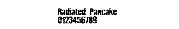 Fuente Radiated Pancake.ttf
