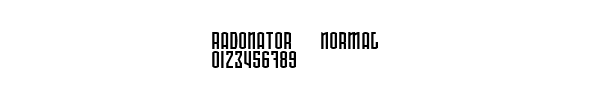 Fuente Radonator  Normal.ttf