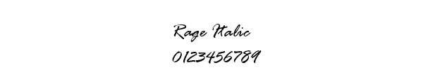 Fuente Rage Italic.TTF