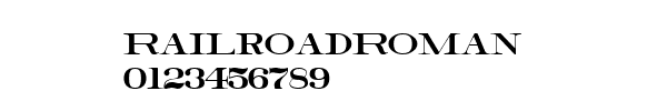 Fuente RailroadRoman.ttf
