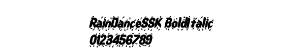 Fuente RainDanceSSK BoldItalic.ttf