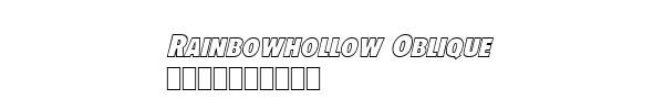 Fuente Rainbowhollow Oblique.ttf