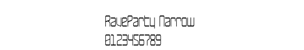 Fuente RaveParty Narrow.ttf