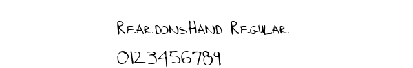 Fuente ReardonsHand Regular.TTF