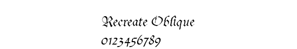 Fuente Recreate Oblique.ttf